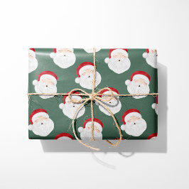 Sage Santa Claus Face Navidades envolviendo papel