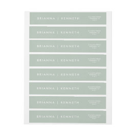 Sage simple moderno con Boda de letras blancas