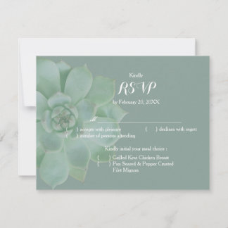 Sage Succulent Garden Wedding RSVP