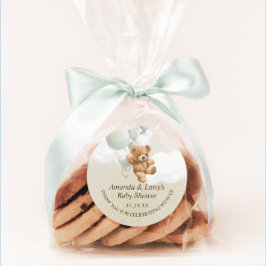 Sage Teddy Bear con Pegatina de globos