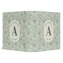Sage Verde Personalizado con Monograma Familia Ele