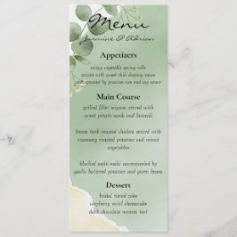 Sage Whisper Botanical Wedding Menu