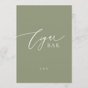 Sage White Formal 5 x 7 Bodas Rótulo de barra ABIE