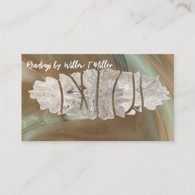 Sage, Willow, Earth, Herbal, Tarjetas de Negocio S (Anverso)