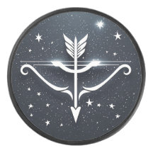 ♐ Sagitario Disco de Hockey Zodiac Regalo Místico