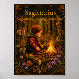 Sagitario Zodíaco Arte Pequeño | Astrología Soñado
