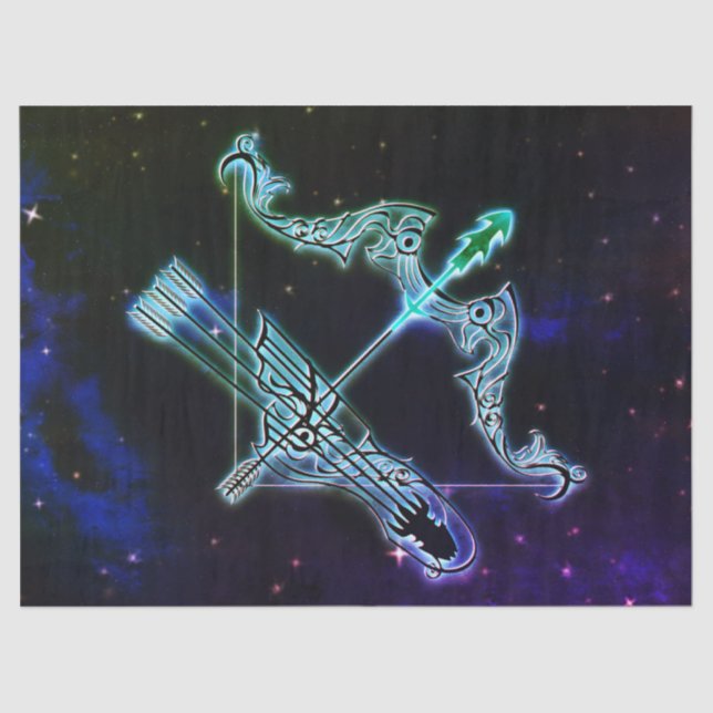 sagittarius el papel de tejido zodiaco arquero (Anverso)