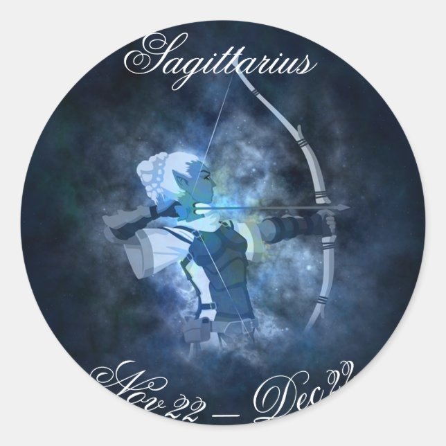 Sagittarius Horoscope Zodiac Astrología Pegatina (Anverso)
