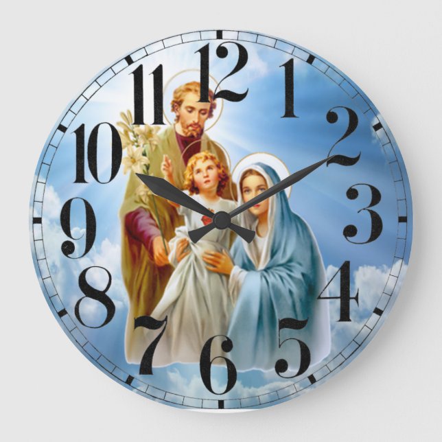 Sagrada Familia En El Reloj De Pared Acrílico De F (Anverso)