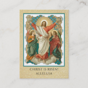 Sagradas tarjetas de la Resurrección de Pascua co