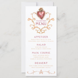 Sagrado Corazón Barroco Menú de Cena de San Valent