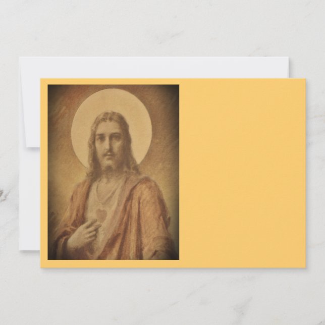 Sagrado Corazón de Jesús dibujando (Anverso)