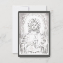 Sagrado Corazón de Jesús dibujando tarjeta de orac