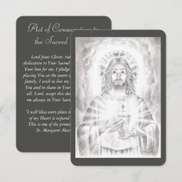 Sagrado Corazón de Jesús dibujando tarjeta de orac