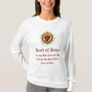 Sagrado Corazón de Jesús Largo Sleeve Camiseta
