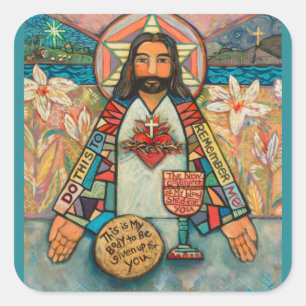 Sagrado Corazón de Jesús Pegatinas