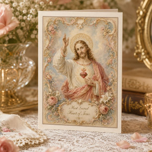 Sagrado Corazón de Jesús Vintage para Todas las Oc