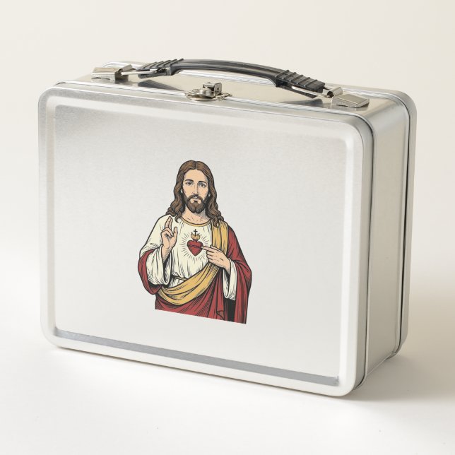 Sagrado Corazón Jesús Grabado Antiguo Arte Vectori (Anverso)