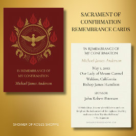 Sagrado Espíritu Sacramento Confirmación Tarjeta S