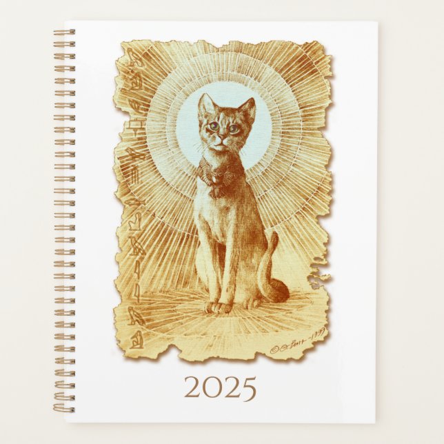 Sagrado planificador de gato real egipcio (Anverso)