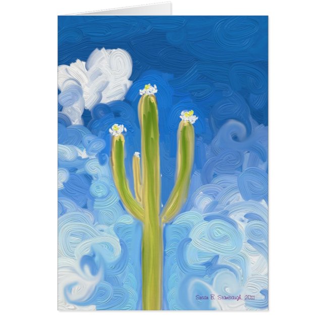 Saguaro verde, cielo azul (Frente)