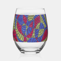 Sahar | Vasos de vino abstractos y coloridos dibuj