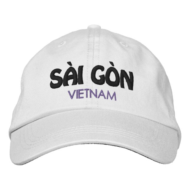 Saigón, gorro de béisbol bordado en Vietnam (Anverso)