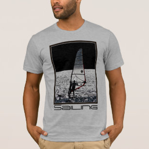 Sailboarding/la camiseta de los hombres