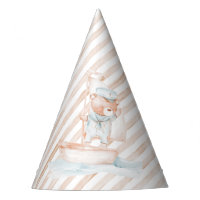 Sailor Bear Tan Stripe Gorra del partido de cumple