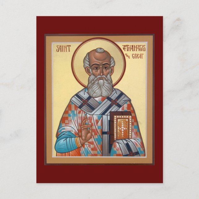 Saint Athanasius, la gran tarjeta de oración (Anverso)
