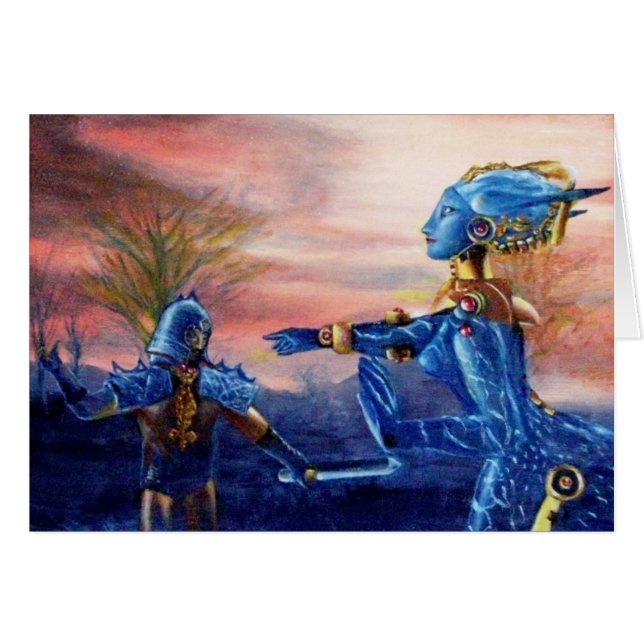 SAINT GEORGE Y ALIEN DRAGON (Anverso (Horizontal))