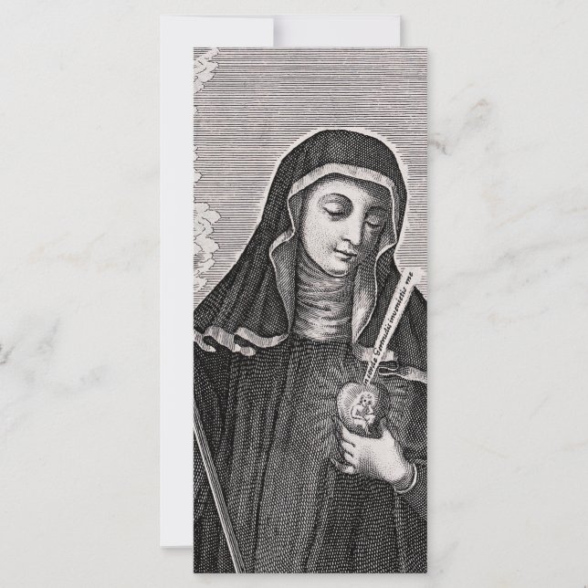 Saint Gertrude, el gran místico benedictino alemán (Anverso)