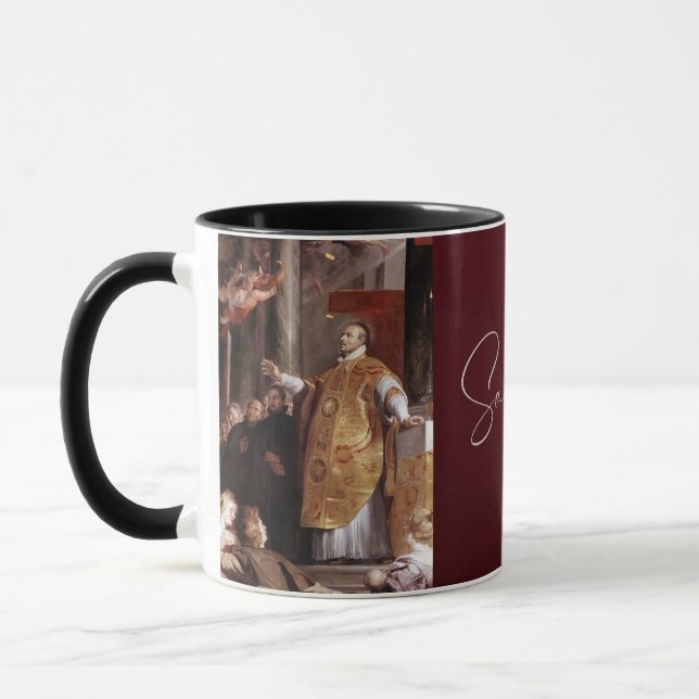 Saint Ignatius Loyola, tazas de café católico (Izquierda)