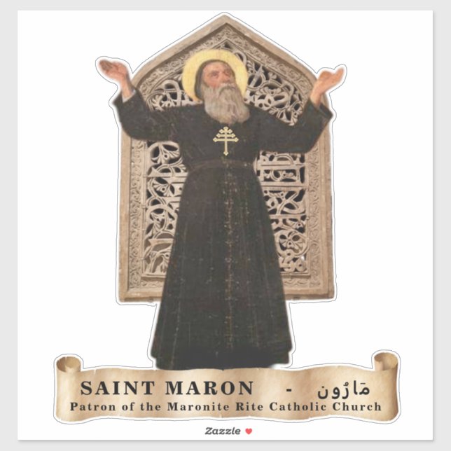 Saint Maron, Pegatina de la Iglesia Maronita (Hoja)