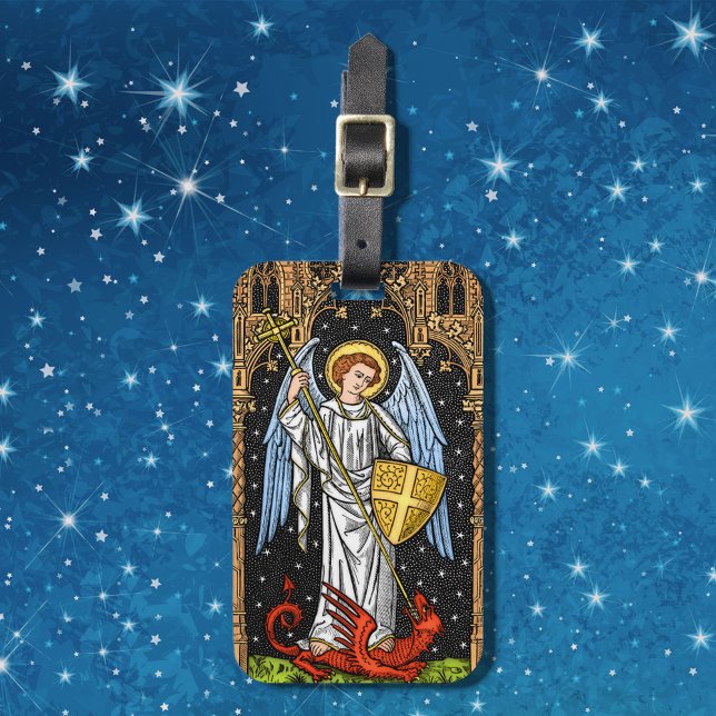 Saint Michael lucha contra la etiqueta de equipaje (Subido por el creador)