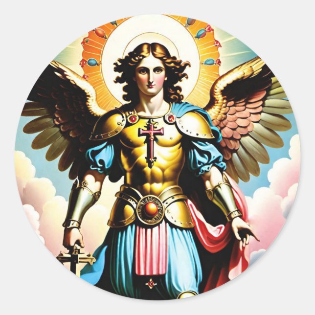 Saint Michael Pegatina (Anverso)