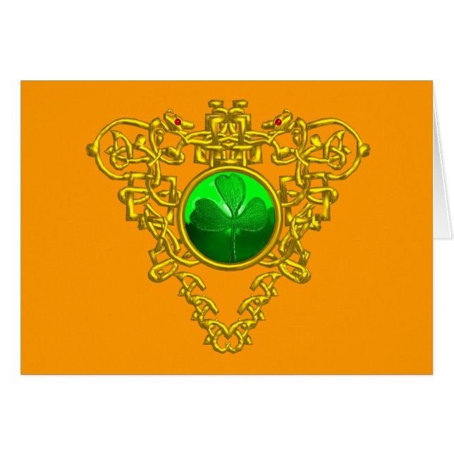 SAINT PATRICK'S CELTIC HEART,orange (Anverso (Horizontal))