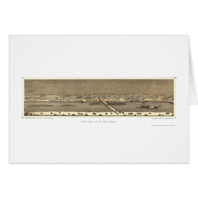 Saint Paul, mapa panorámico del manganeso - 1873 (Anverso (Horizontal))