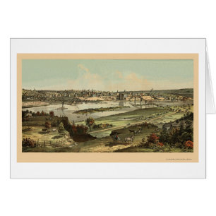 Saint Paul, mapa panorámico del manganeso - 1874