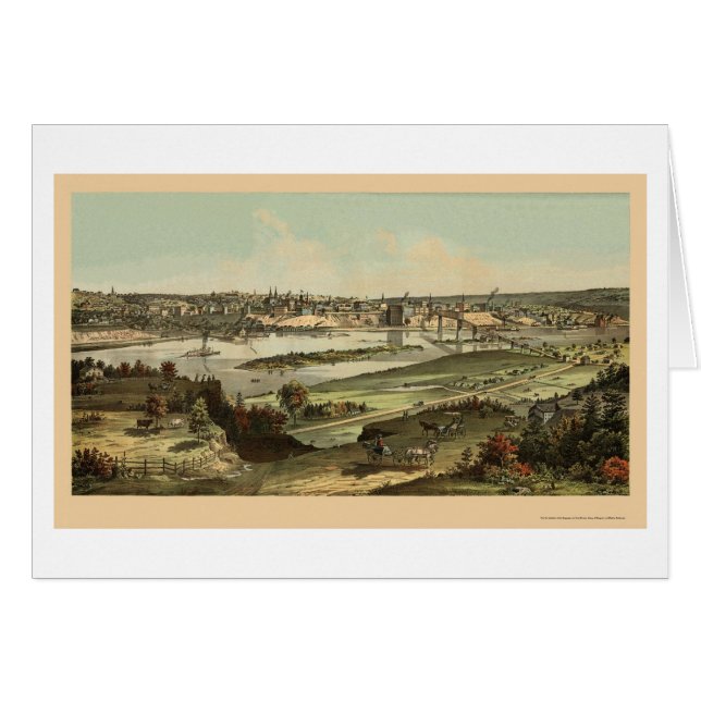 Saint Paul, mapa panorámico del manganeso - 1874 (Anverso (Horizontal))