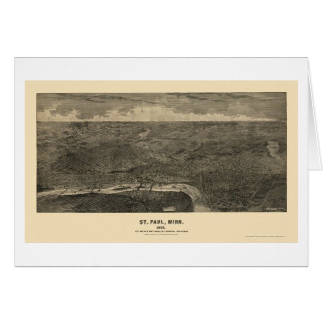 Saint Paul, mapa panorámico del manganeso - 1888 (Anverso (Horizontal))