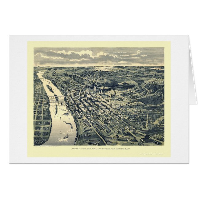 Saint Paul, mapa panorámico del manganeso - 1893 (Anverso (Horizontal))