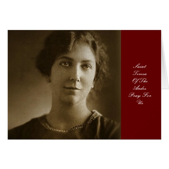 SAINT TERESA DE LOS ANDES REZAN POR NOSOTROS (Anverso (Horizontal))