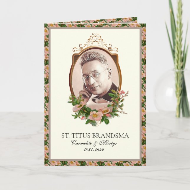 Saint Titus Brandsma Carmelite Saint Religious (Anverso)