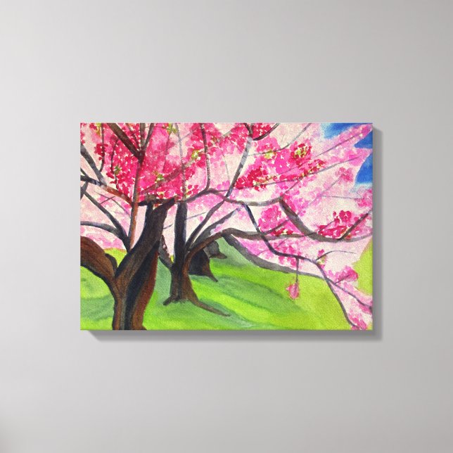 Sakura arte acuático japonés de florecimiento de c (Anverso)