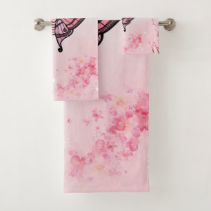 Sakura Bliss, polilla rosada, fondo sakura