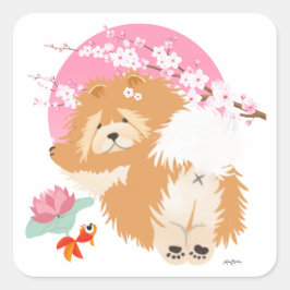 SAKURA - Chow - pegatinas blancos