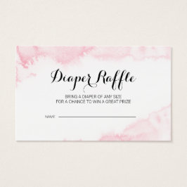 Sakura color de agua rosa Baby Shower Diaper Raffl