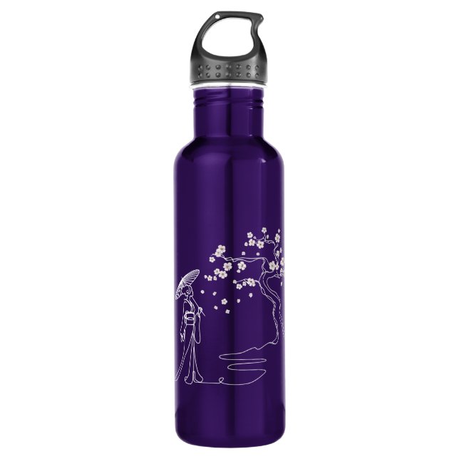 Sakura Elegance: Botella acuática de Kimono (Anverso)