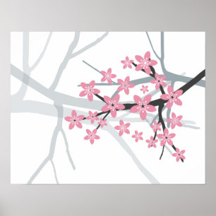 Sakura - Impresión de florecimiento de cerezo japo